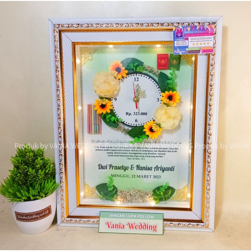 Mahar Pernikahan Jam / Mahar Murah / Bingkai Mahar Pernikahan Modern