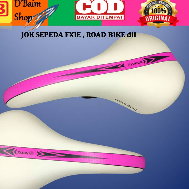 Sadel sepeda Jok Sepeda Road Bike Fixie Kualtas Super Putih United Velo