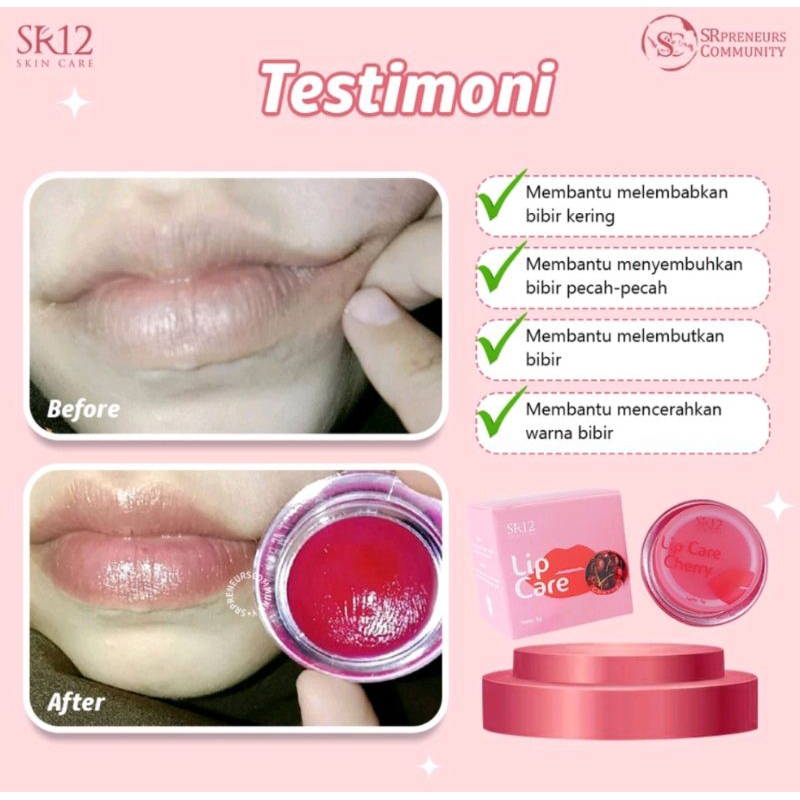 SR12 Lip Care Cherry / Pencerah Bibir SR12 Original BPOM
