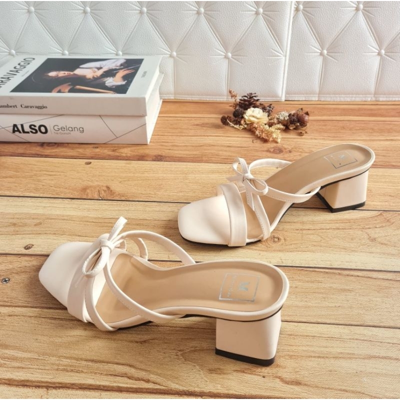 ABBUSHOES DA 12 sendal hak tahu pita gumile 5cm