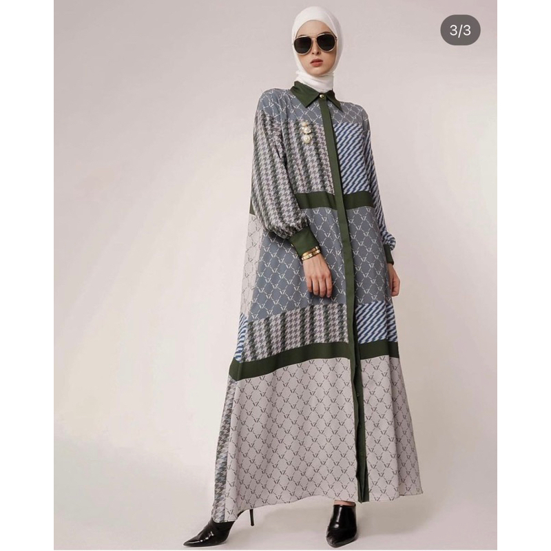 vivizubedi VZ rumaisha dress smoke green