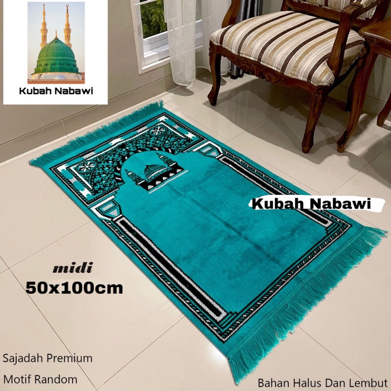 Sajadah Turki Beludru Halus 50x100 cm | DINAR MIDI | Dewasa | OlehOleh umroh