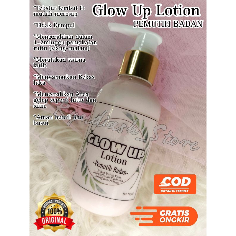 ORIGINAL HB glow up, pemutih badan, lotion pemutih