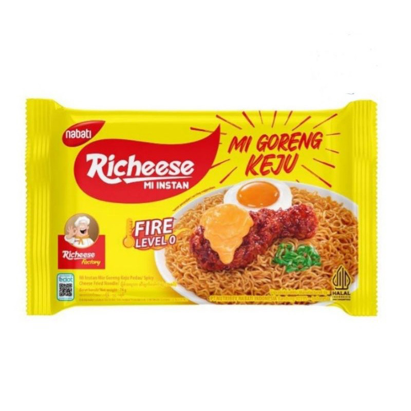 

Richeese Mie Goreng Keju Lv 0 74g (40pcs)