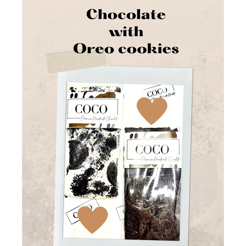 

chocolate with Oreo /Coklat Oreo cookies /chocolate handmade/hadiah/gift