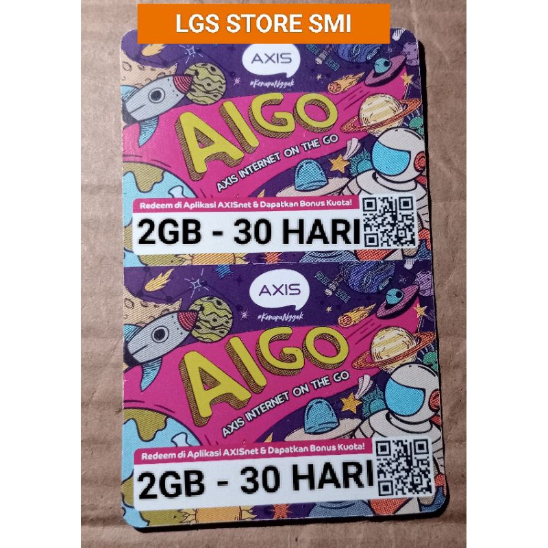 Voucher Data internet Axis 2GB - 30 Hari Khusus Sukabumi Cianjur (AIGO BOY)