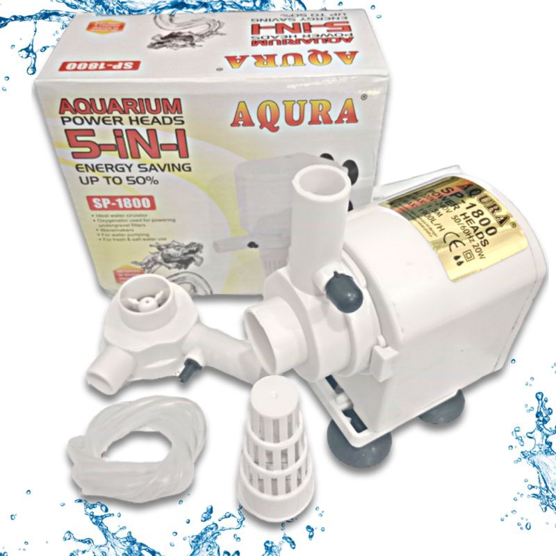 Promo Murah Pompa Aquarium AQURA 5IN1 SP 1800
