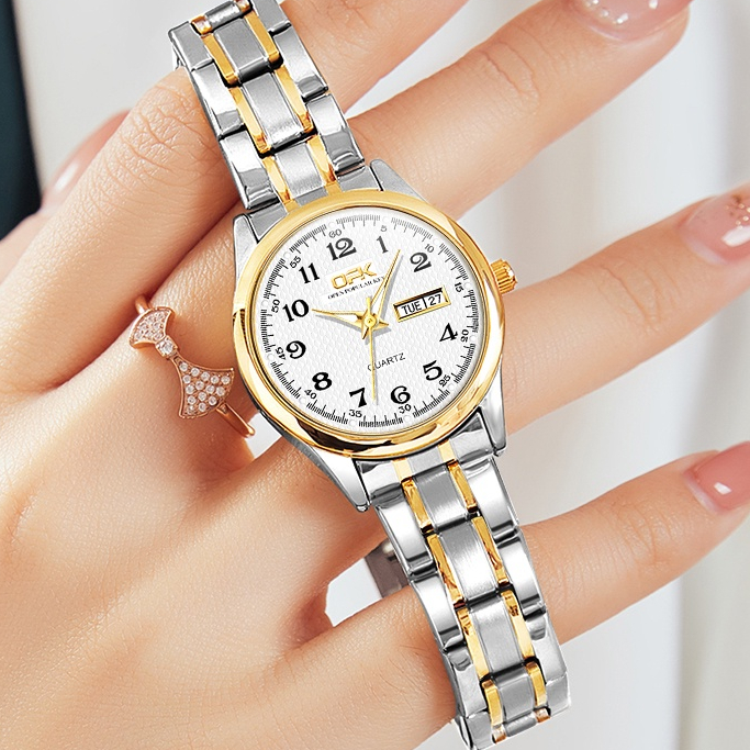 OPK Jam Tangan Wanita Original Anti Tahan Air Luminous Stainless Steel Women Watch Luxury Fashion