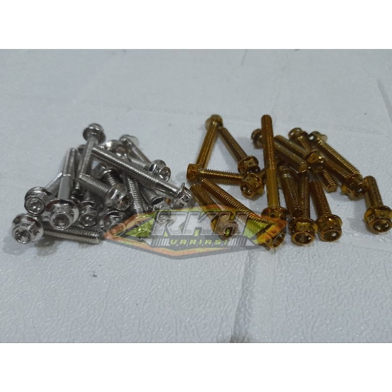 baut probolt blok mesin rx king full set kanan kiri / baut probolt blok rx king rxk rxs rx king lama