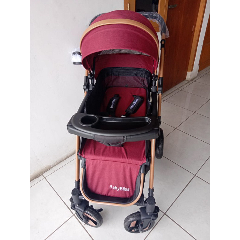 Makassar - Kereta Dorong Bayi Baby Bliss 898S / Baby Stroller Handle 2 arah Billion-T