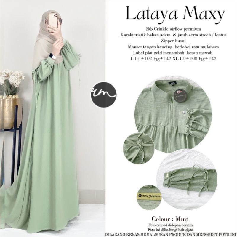 Lataya Maxy Dress bahan cringkle