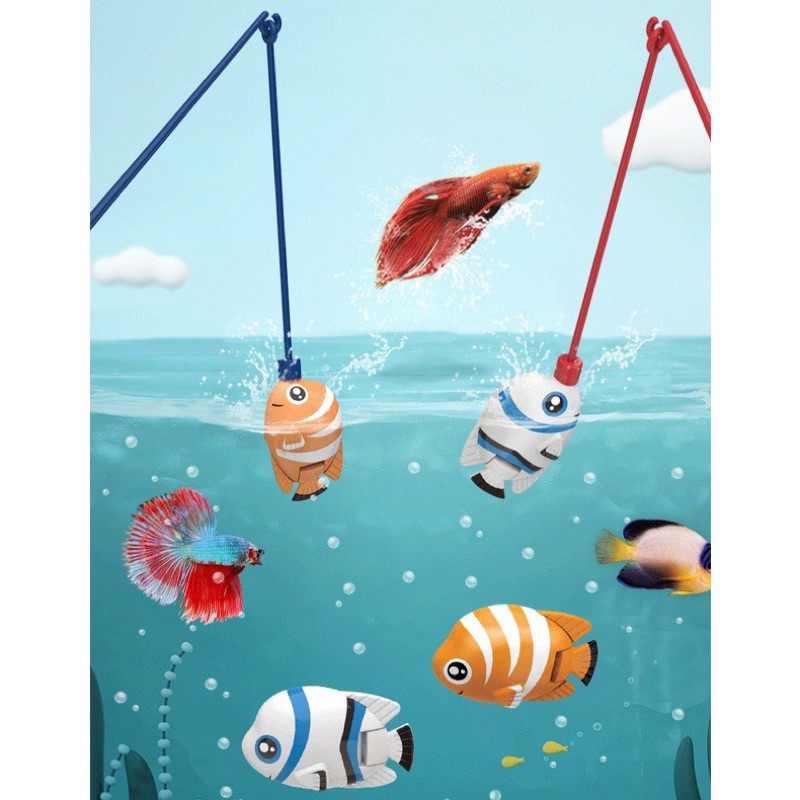 Mainan anak aquarium pancing ikan/ Set aquarium mainan mini