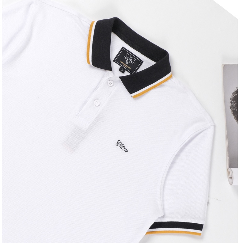 Kaos Kerah Polo Shirt List Kerah Kaos Polo Pria Premium Atasan Cowok OOTD Terbaru