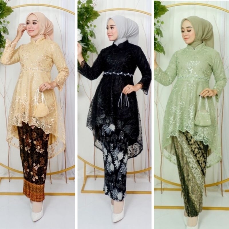 SET KEBAYA LESTI KEJORA/KEBAYA WISUDA/KEBAYA PESTA/SETELAN KEBAYA MODERN