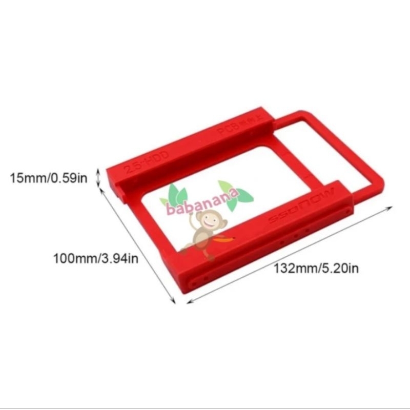 SSD HDD Bracket 3.5 to 2.5 Adaptor Hardisk Internal Docking Plastik