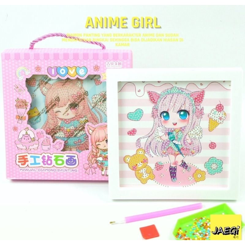 DIY DIAMOND PAINTING ANIME GIRL SERIES + BINGKAI 17CM X 17CM