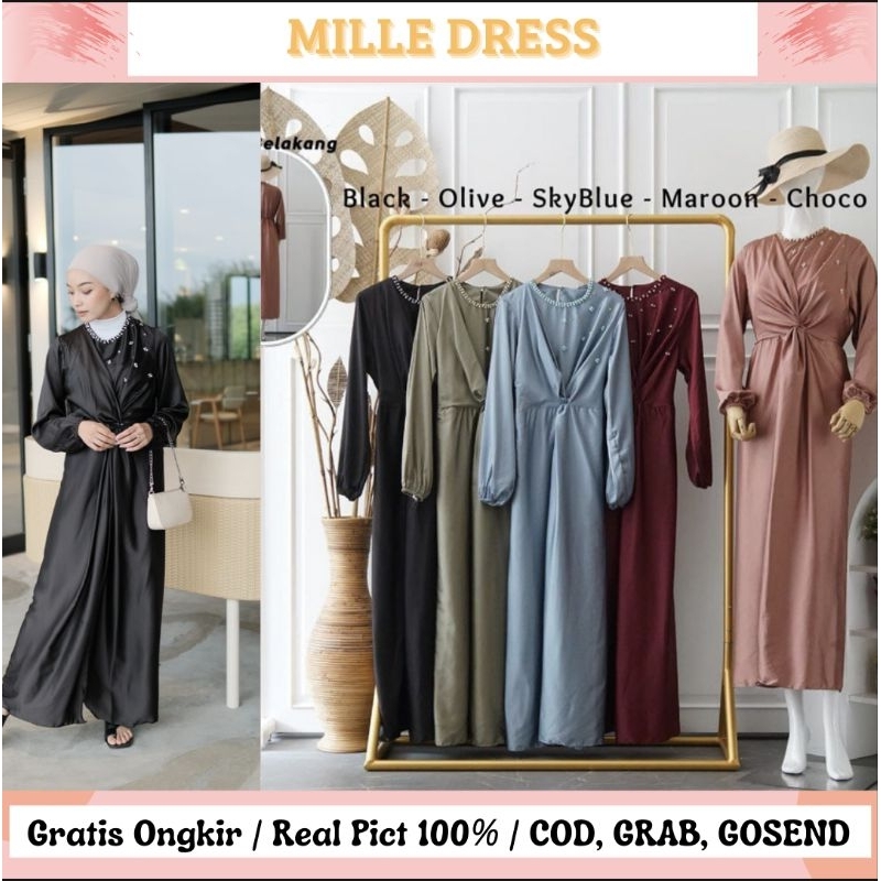 MILLE DRESS / DRESS KONDANGAN / DRESS SERAGAMAN / DRESS PESTA / DRESS BRIDESMAID / SLIMY DRESS