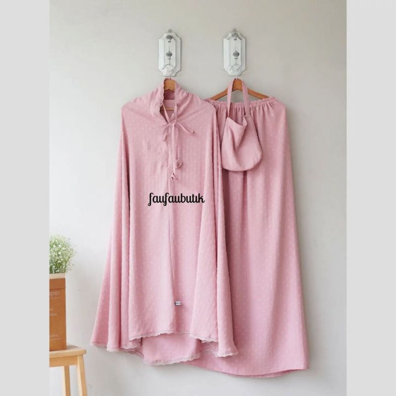 Mukena FaufauHijab 2in1 Uragiri Pink Baby