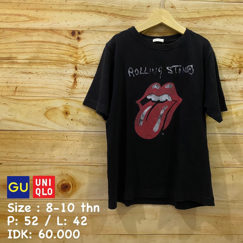 preloved kaos uniqlo x the rolling stones size 140