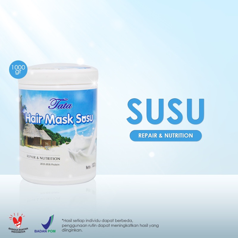 Tata Hair Mask Susu 1kg (Kemasan Salon) ( HMS 1Kg ) / Creambath Rambut Kiloan TERLARIS