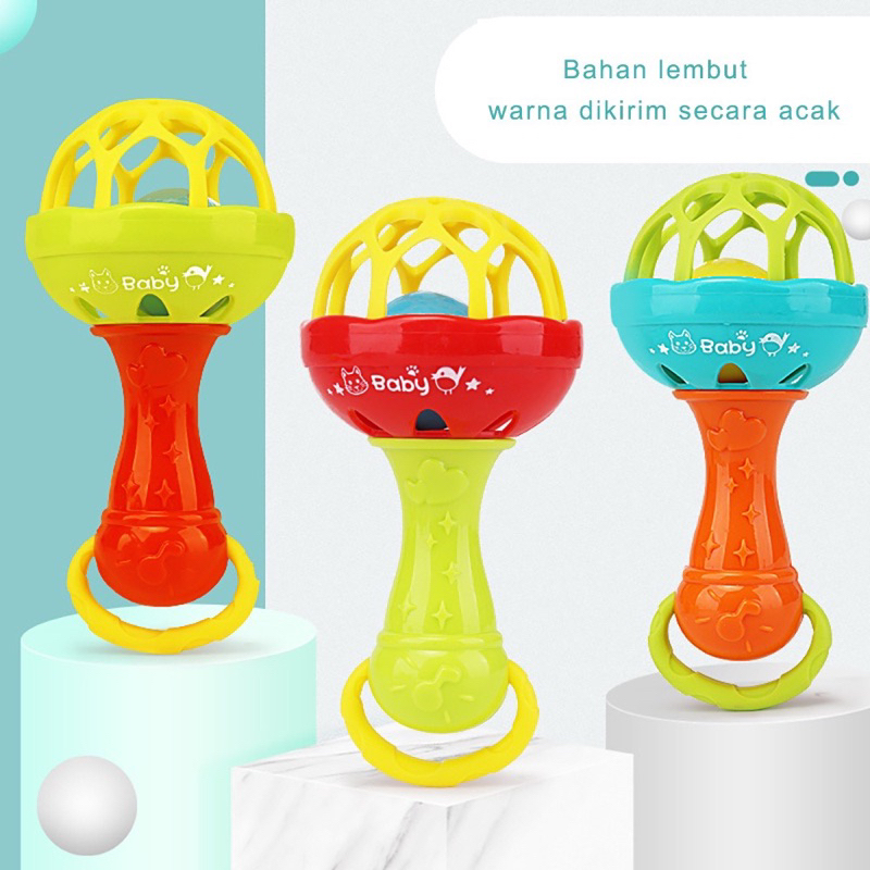 Kerincingan bayi Mainan bayi bola rattle Teether bayi