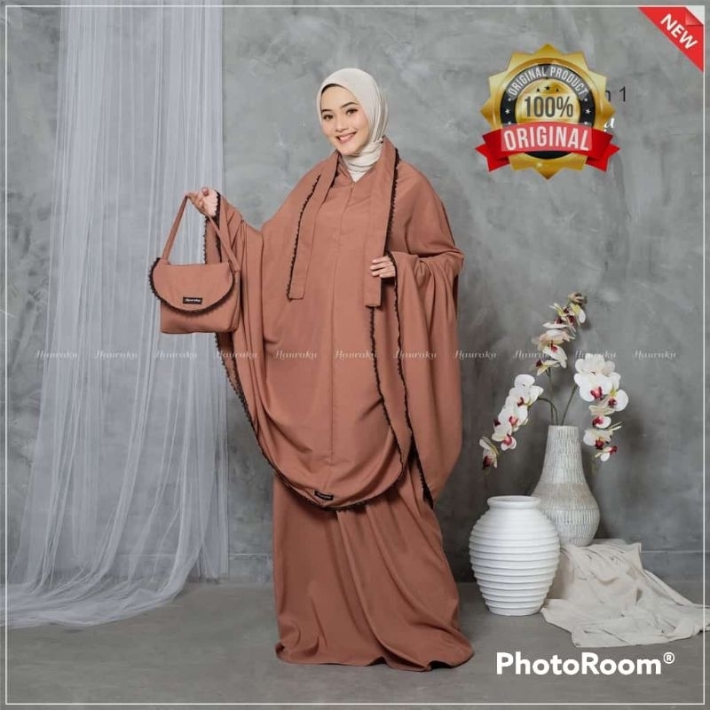 Mukena 3in1 Traveling Dewasa Bahan Katun Lembut