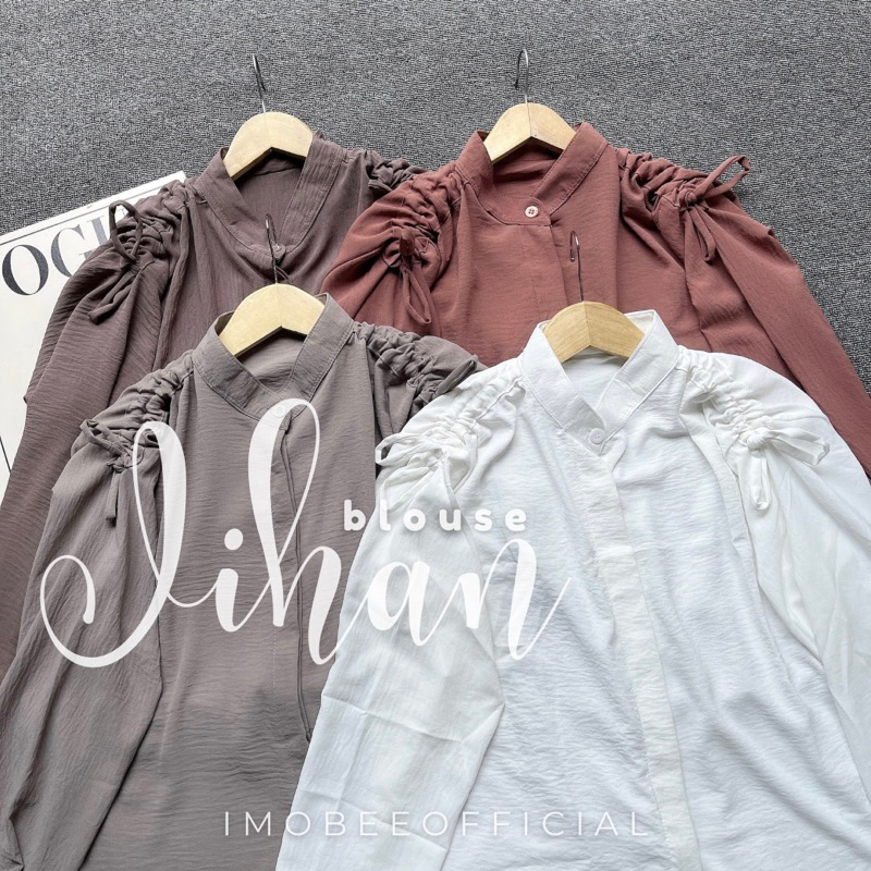 JIHAN BLOUSE SERUT BAHU // KEMEJA BLOUSE KERUT BAHU