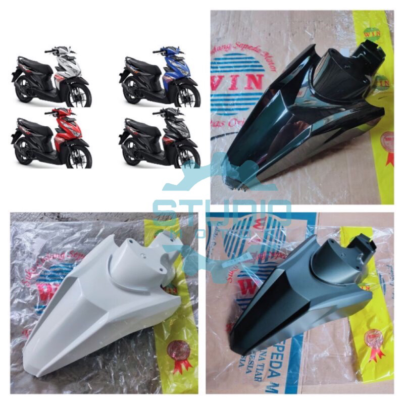 Spakbor Slebor Depan Hitam Doff Putih Hitam Kilat / Glossy Honda Beat LED Beat Street Deluxe 2020 2021 2022 2023