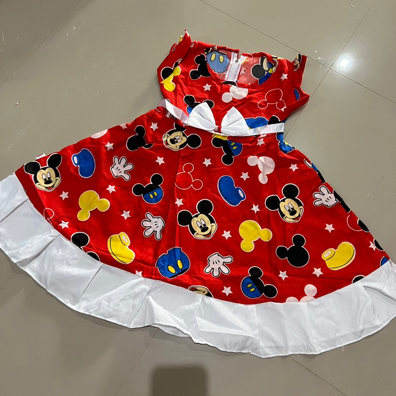 Dress anak 4 5 6 tahun cewek perempuan dress karakter HK Tsum&quot; Mickey