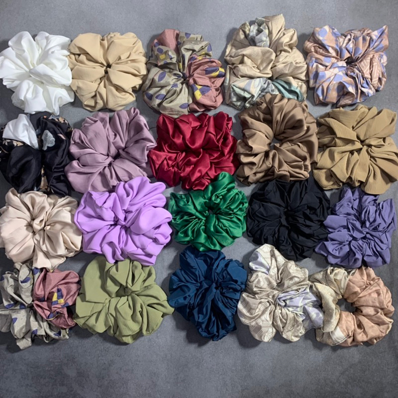 Karet Scrunchie Jumbo Warna