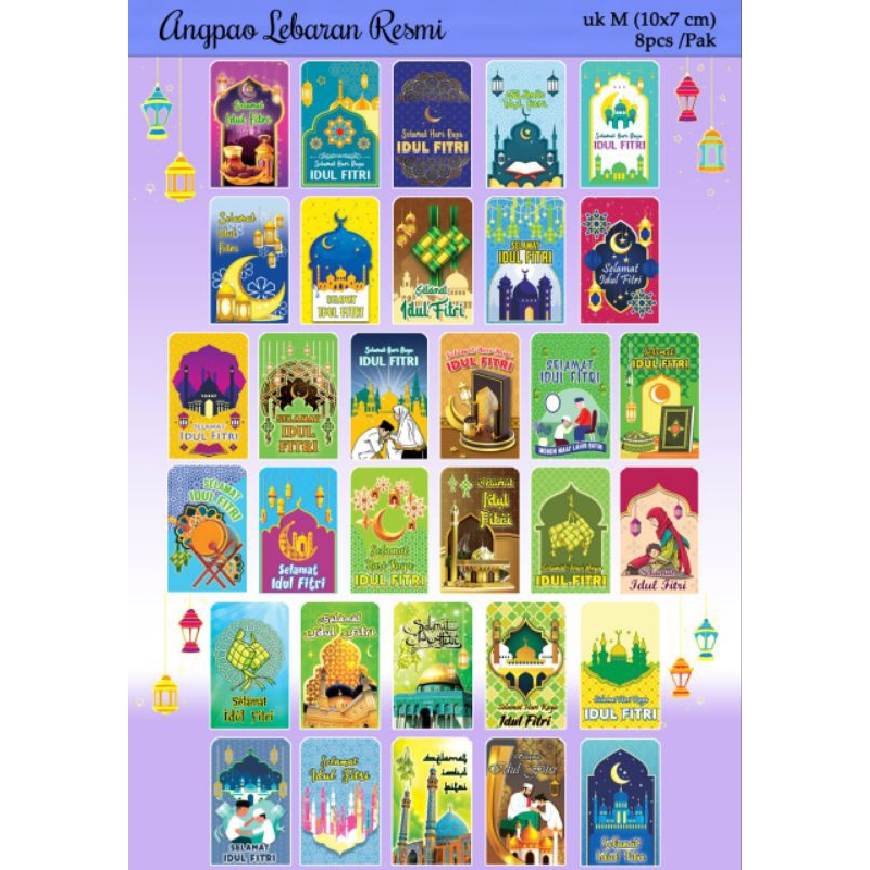 

1pack isi 8 / Angpao Lebaran / Amplop Lebaran \ Amplop Idul Fitri