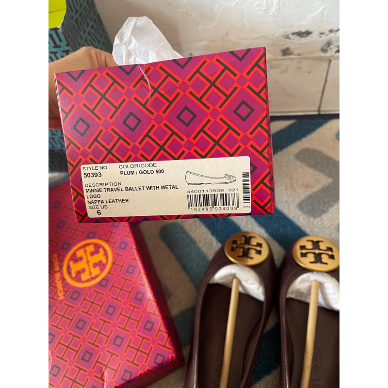 TORY BURCH TRAVEL BALLET SHOES ORIGINAL AUTHENTIC