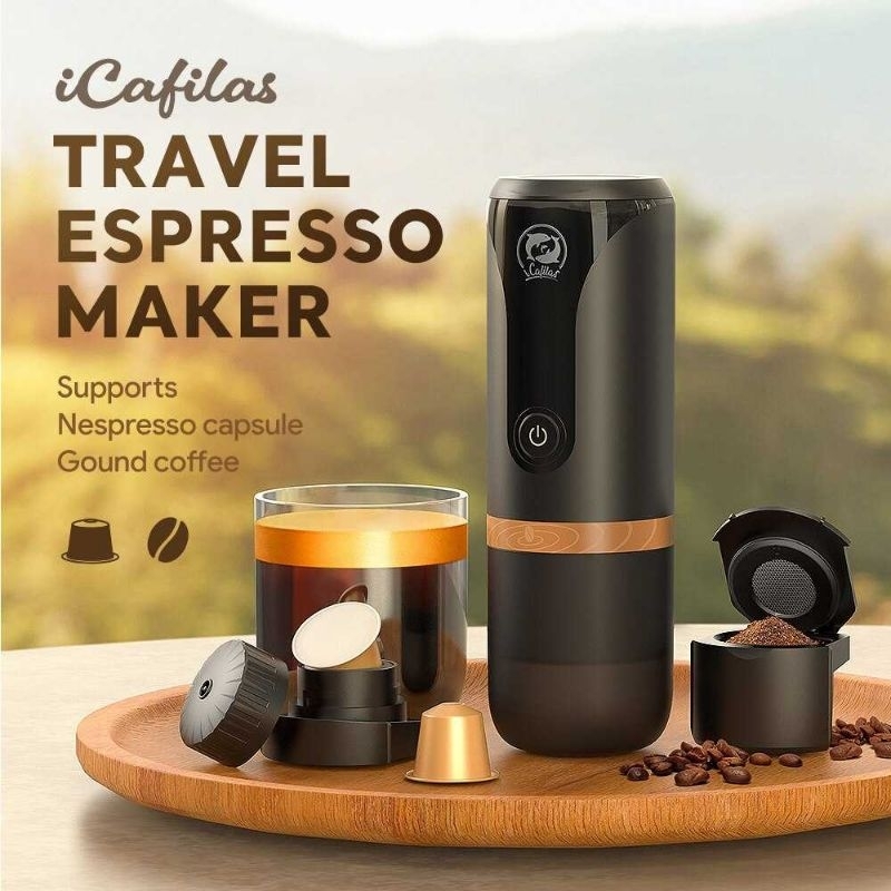 iCafilas Mesin Espresso Portable Nanopresso Electric Handheld 2in1 - YJ04