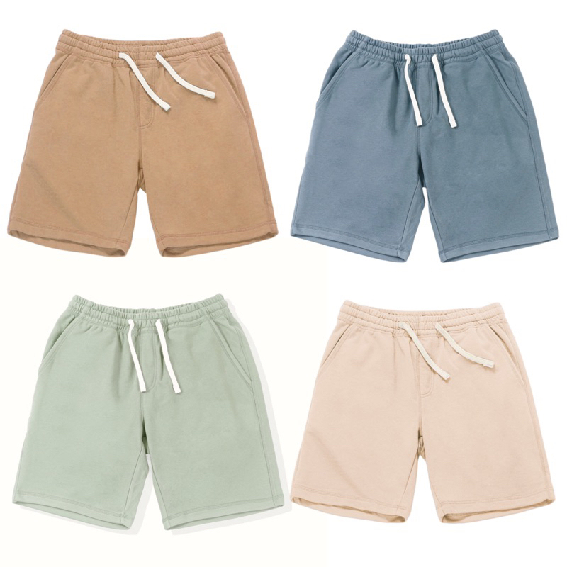 Celana pendek polos bahan babyterry tebal shortpants