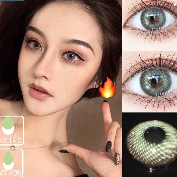 softlense softlens browm 1Pasang 14.0mm Lensa Kontak soflen Warna make up Lensa Kontak softlens