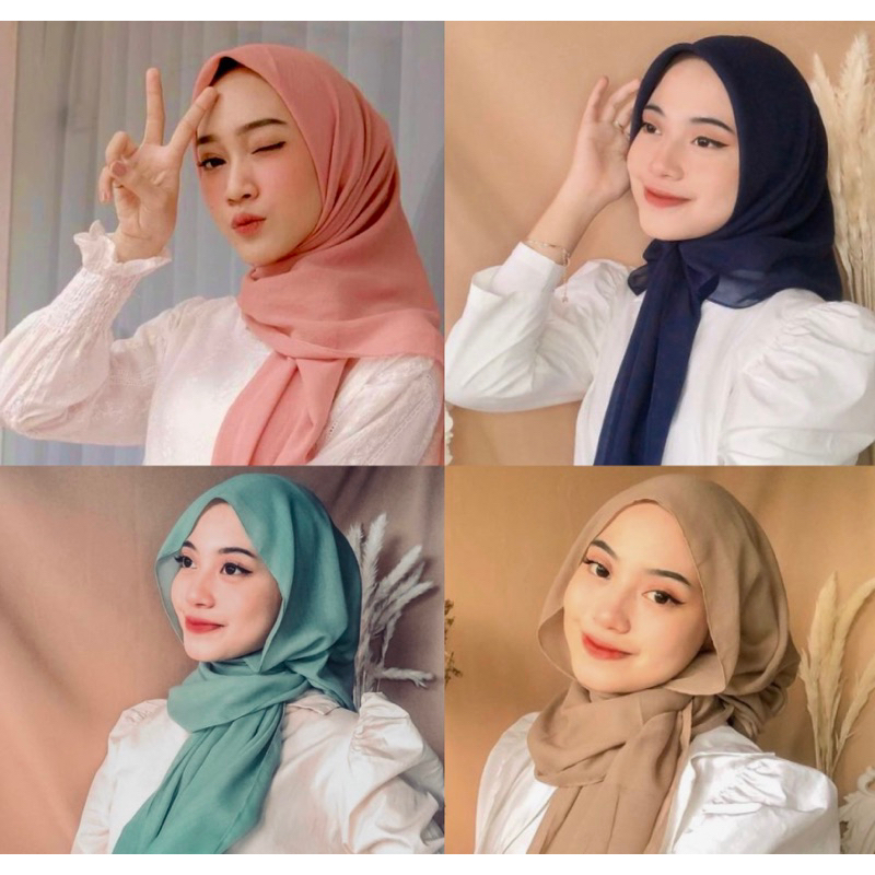 HIJAB BELLA SQUARE PREMIUM / HIJAB SEGI EMPAT / BAHAN GRADE A/ TERBAIK