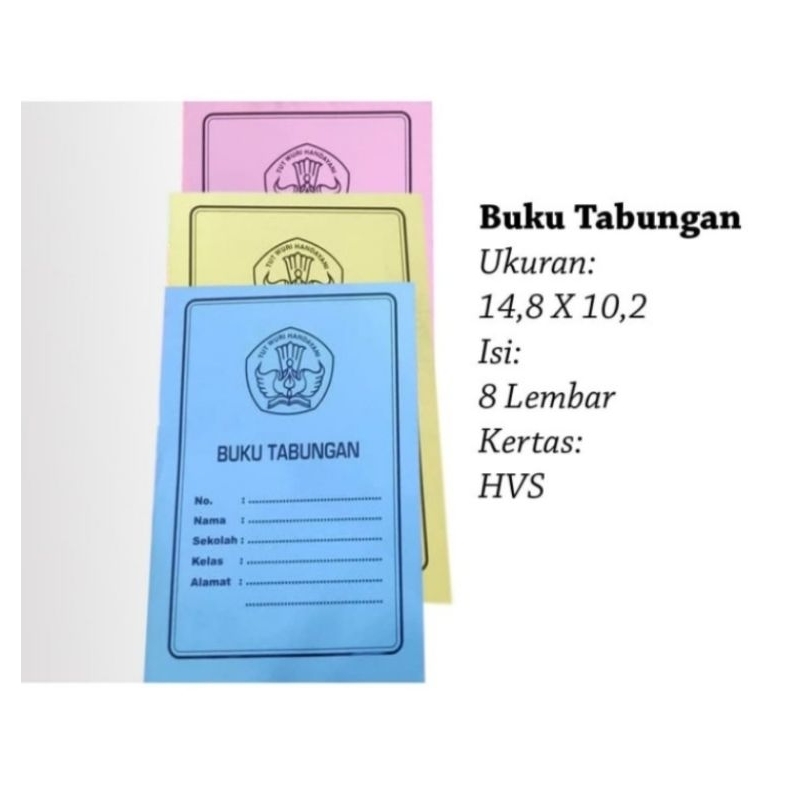 

1pak buku tabungan isi 50pcs