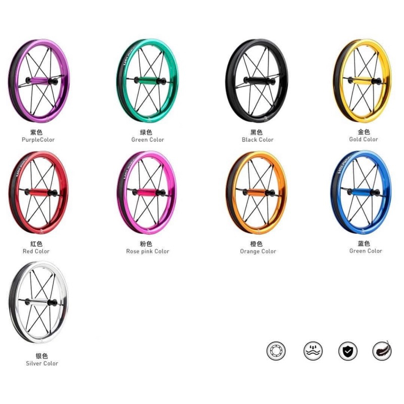 Velg / Wheelset Alloy Rockfish K02 for Balance Bike / Pushbike