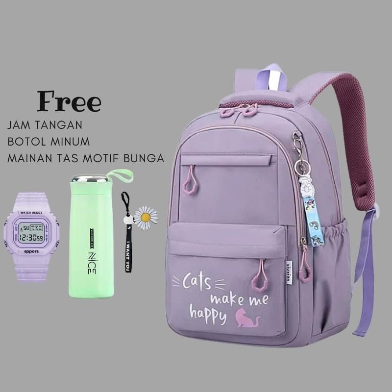 Tas Ransel Anak perempuan sd smp sma tas sekolah anak polos simple
