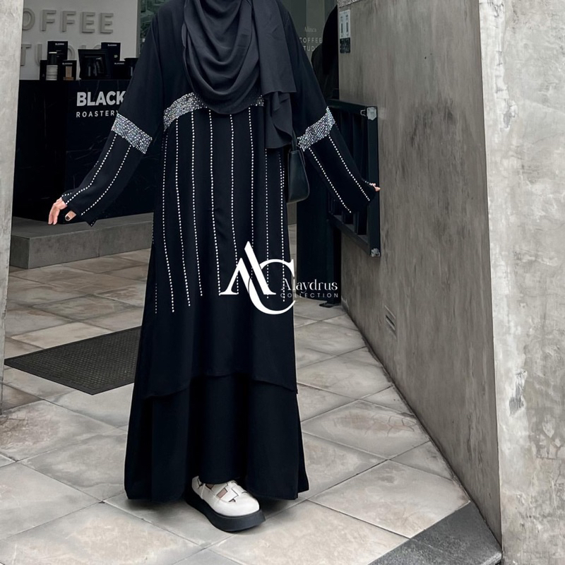 Abaya Gamis Turkey Hitam Muslimah Jubah Arab Saudi Dress Wanita 924