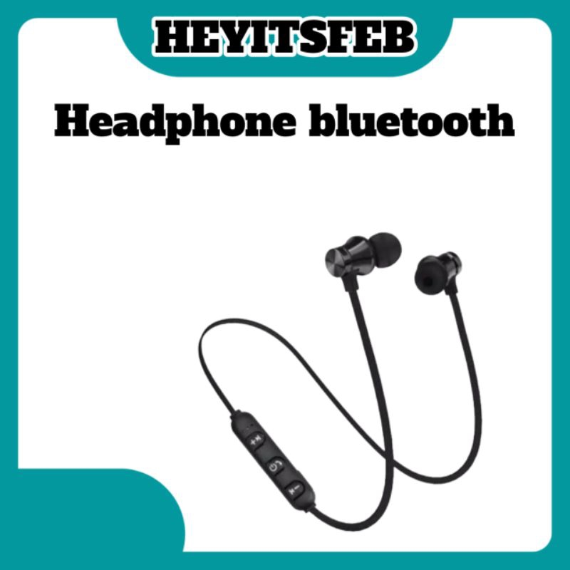 Headset bluetooth sport magnetic headset wireless
