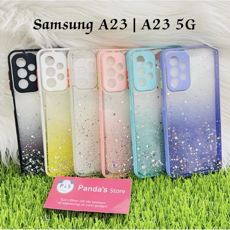 Glitter Case Samsung A23 , A23 5G Funny Color Dengan Pelindung Kamera (PsS)