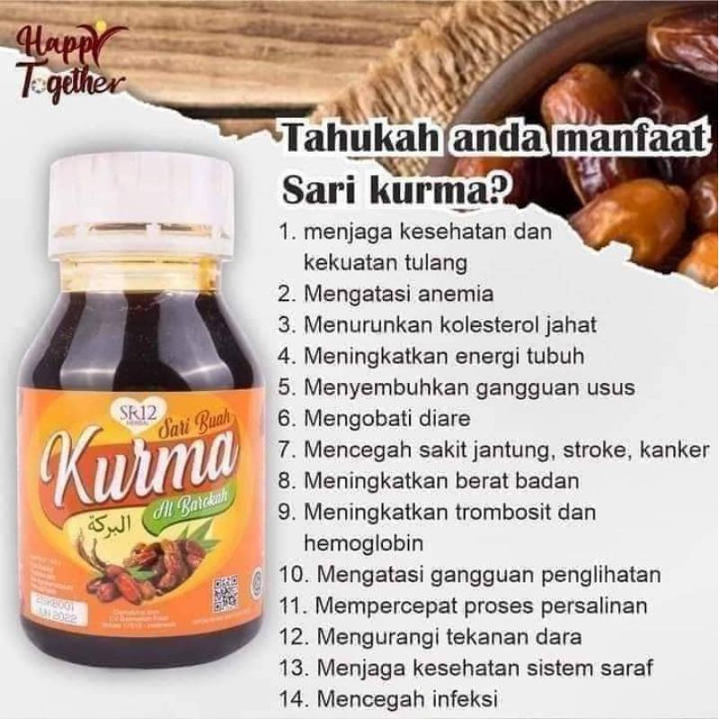 

Sari buah kurma asli tanpa gula/sari kurma albarokah sr12 untuk penambah darah alami