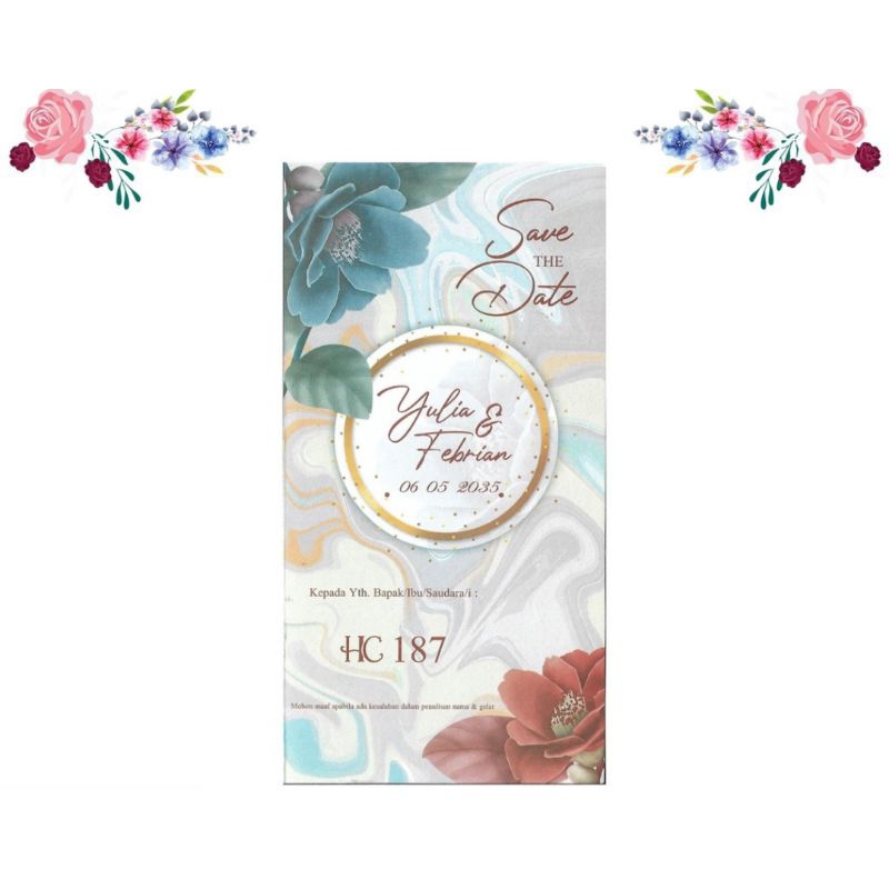 UNDANGAN PERNIKAHAN, KHITANAN MODEL ELEGAN, MINIMALIS, UNIK, DAN MURAH (HC 187)