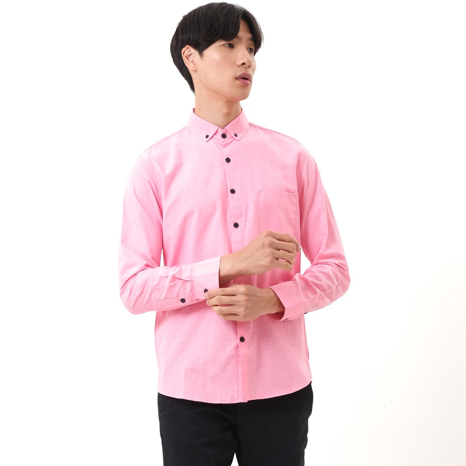 SANVANINA Kemeja Formal Polos Basic OXFORD PEACH E-1173