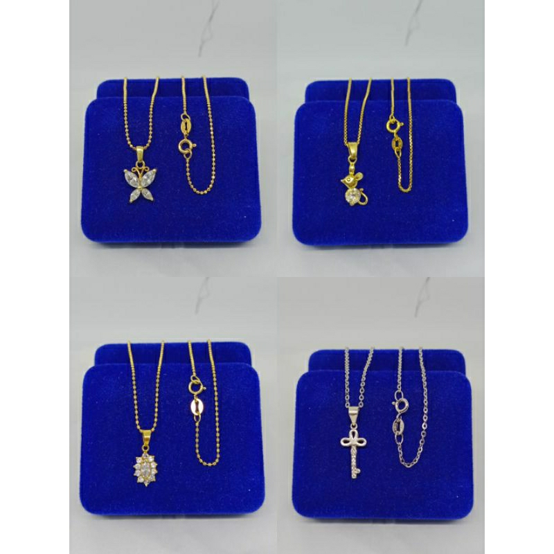 kalung+liontin variasi model kalung &amp; liontin mp/perak asli silver 925 lapis emas/perhiasan fashion wanita terbaru