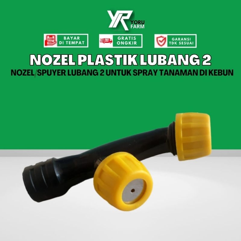 NOZEL NOZZLE PLASTIK KEPALA 2 SPRAYER ELEKTRIK GRIYAPETSHOP