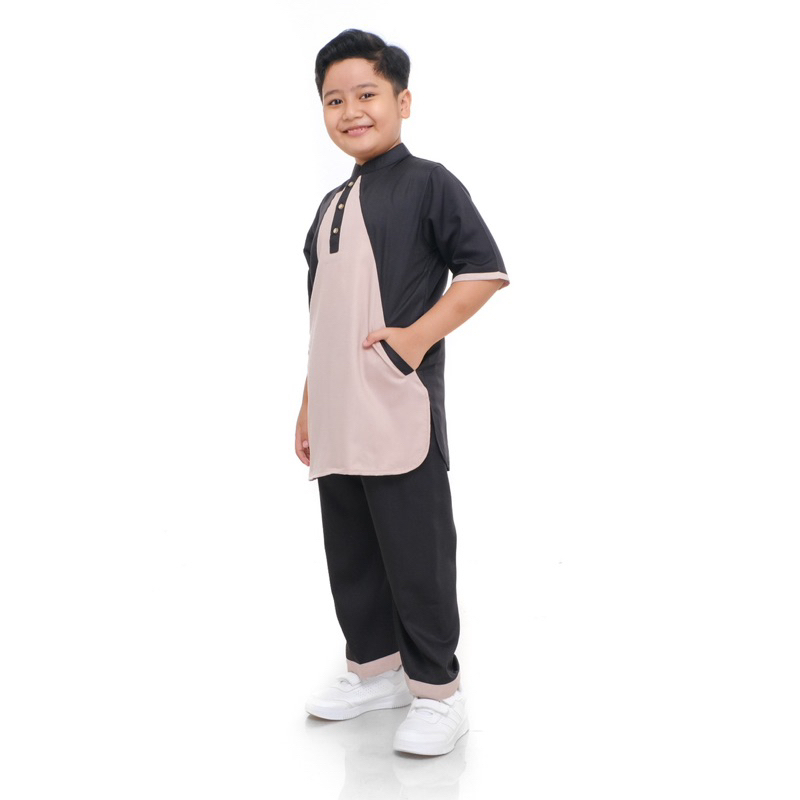 Adam (3) Setelan baju muslim koko anak Motif usia 2 3 4 5 6 7 8 9 10 tahun bahan katun model kurta