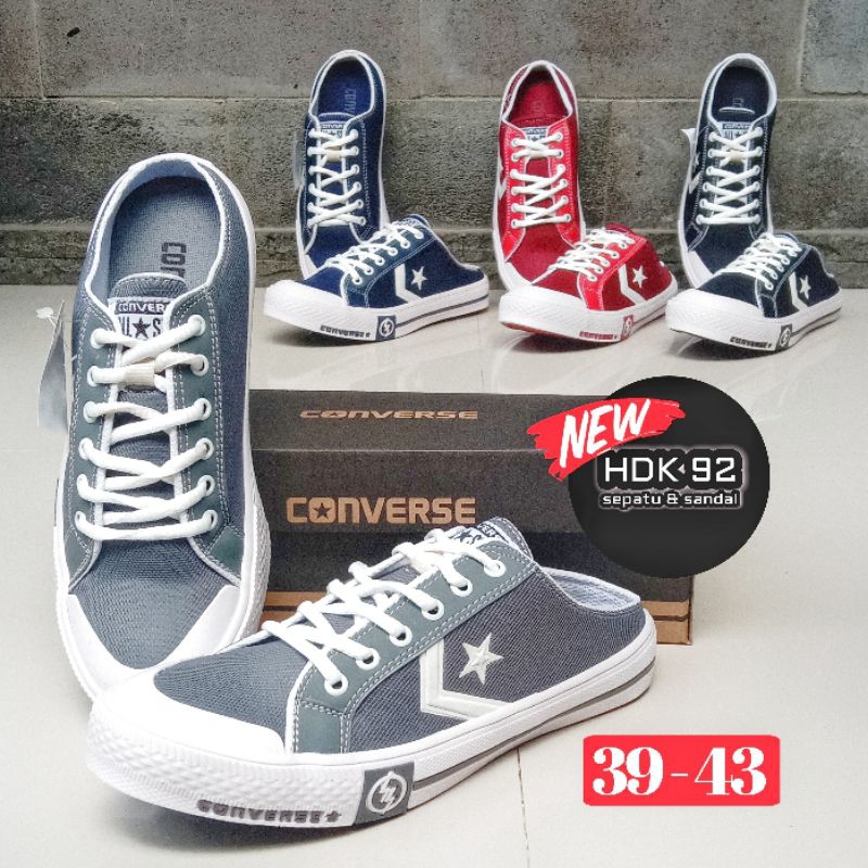 Sepatu Sandal Selop Sneakers Pria  Sandal Selop Kasual Pria Sepatu Slip on Converse One Star Sepatu 