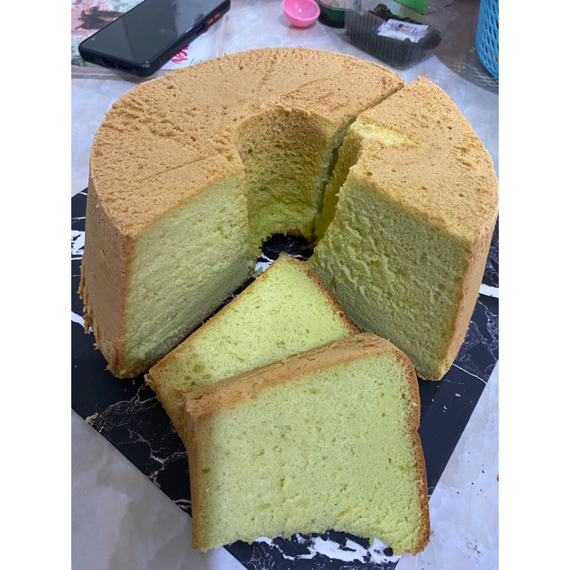 

chiffon cake pandan lembut premium